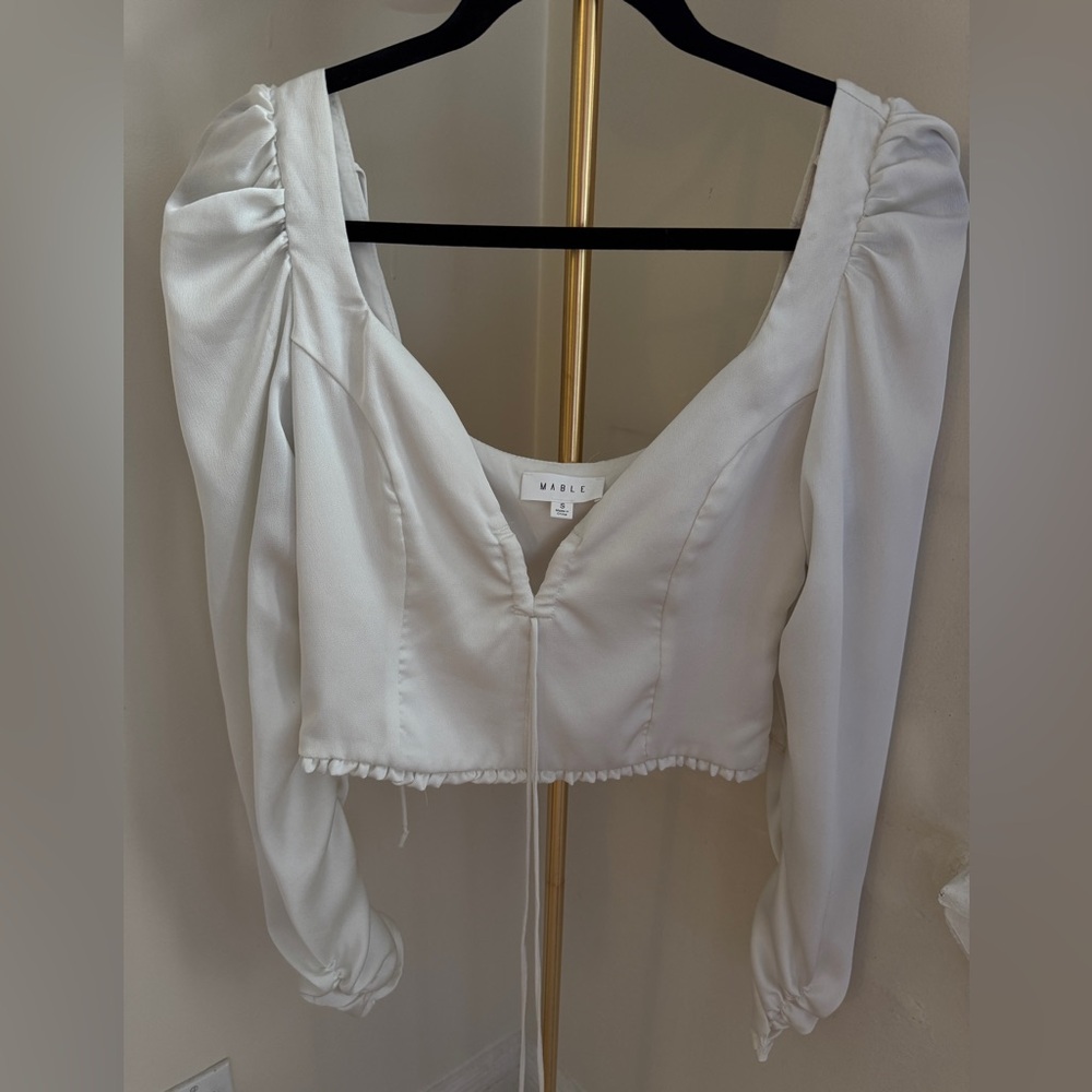 Mable Long sleeve cropped blouse small